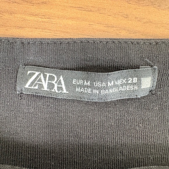 Zara Black Sleeveless Halter Neck Midi Bodycon Dress Stretch Womens Medium - Picture 4 of 13